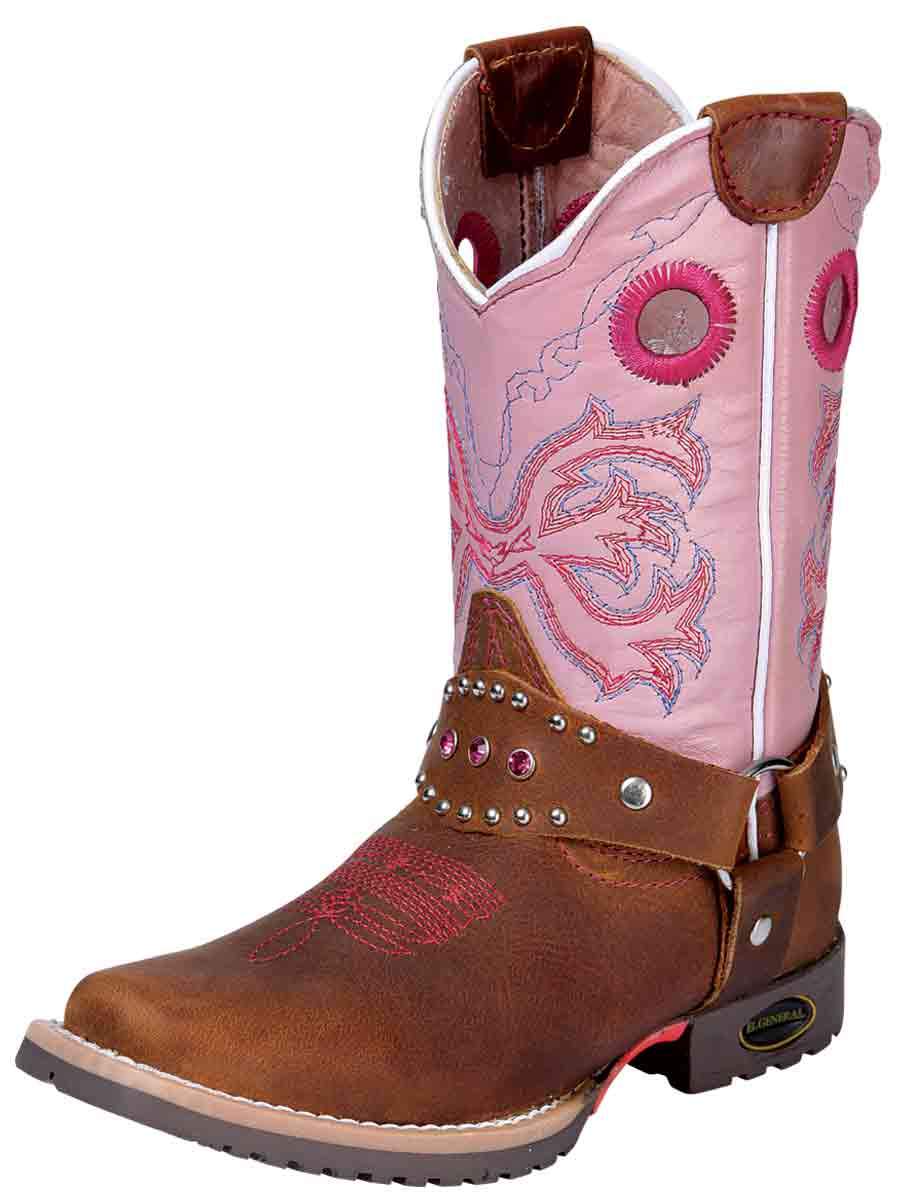Kid's Rodeo Leather Boot Honey