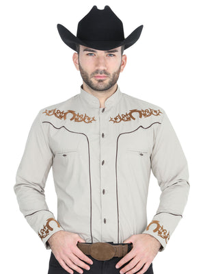 Charro Shirt El General Khaki " Camisa Charra color khaki con bordado"