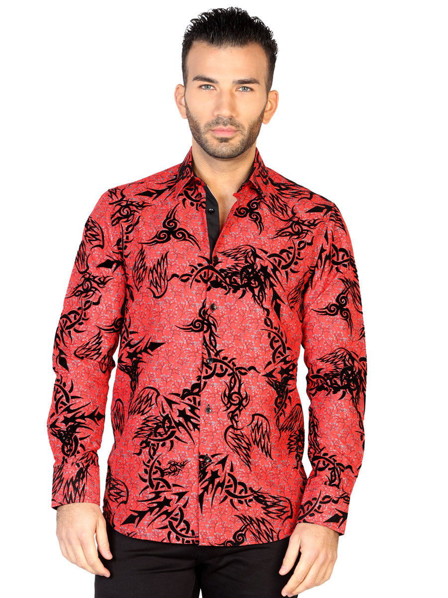 Camisa De Vestir 43134 100% Modal Roja