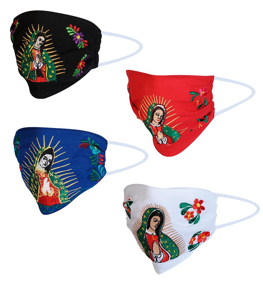 Paquete de 4 Cubrebocas Bordados - Embroidered 4 Pack Face Mask