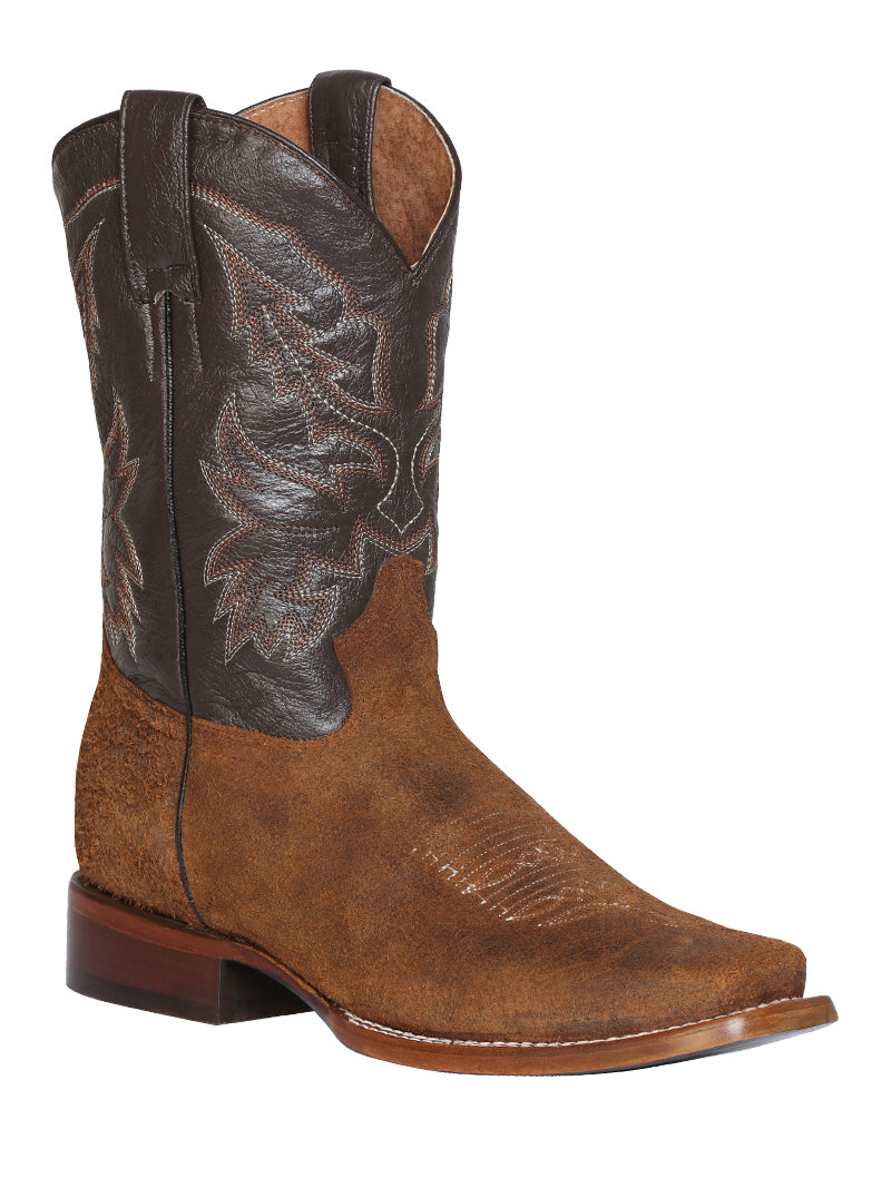 Men's Rodeo Boot's Leather Honey Square Toe / "Bota Rodeo Piel Crazy "