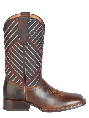 Men's Rodeo Boot's Leather Rancho Honey Square Toe / "Bota Rodeo Piel Rancho Miel"